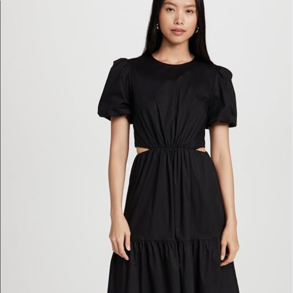 Wayf tiered cut out dress XS black